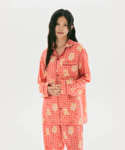 BUTTERBEAR Long-Sleeve Pajamas (Red)_SPPPG49U15