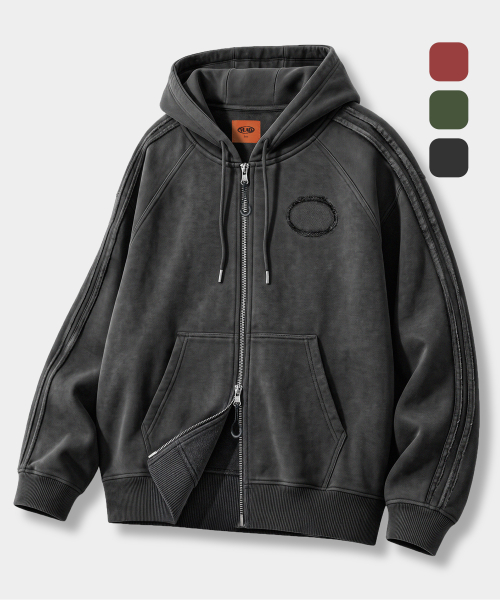 VLAD 2WAY PIGMENT TRACK HOODED ZIP-UP_3 COLOR