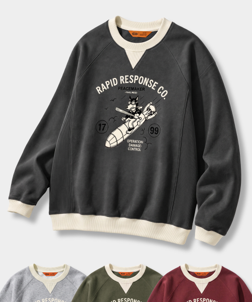 VLAD VINTAGE PEACEMAKER RINGER SWEATSHIRT_4 COLOR