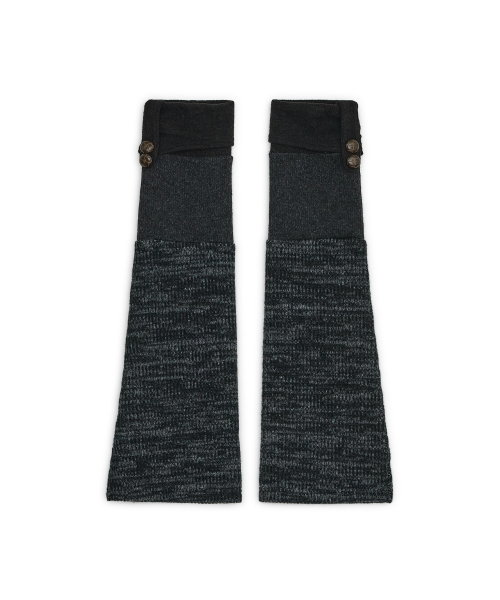 Heathered flap leg-warmer (Charcoal)