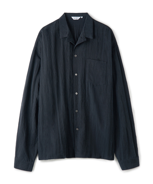 Lyocell Short Collar Shirts Navy