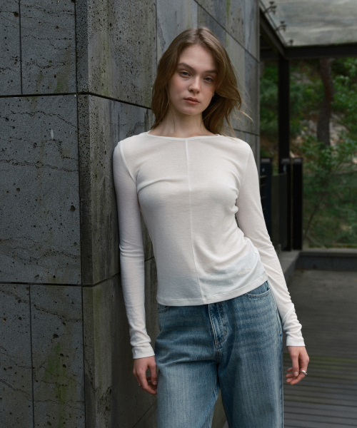 Sheer Round-Neck T-Shirt J1TS020P