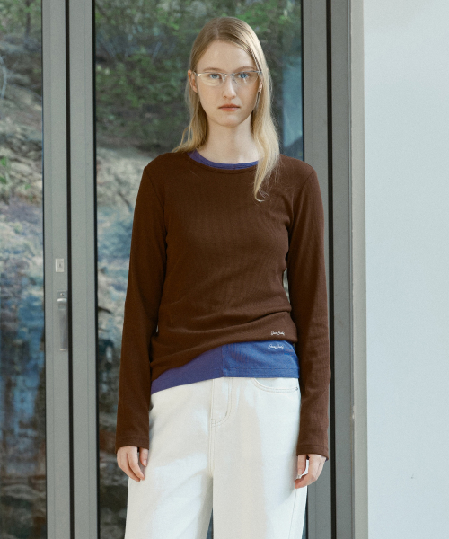 Ribbed Long-Sleeve T-Shirt J1TS020O