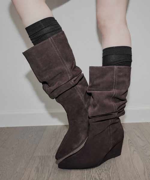 309 fade wedge boots / brown