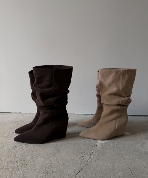 309 fade wedge boots / beige