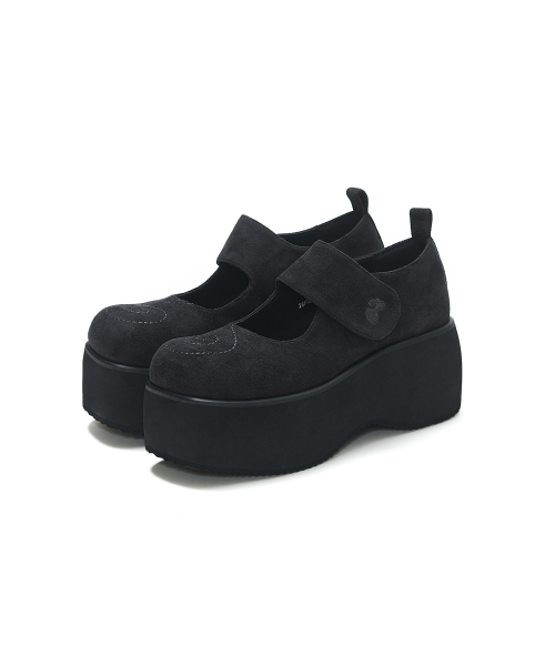 HYS x RMMV spiral platform mary jane (Black)