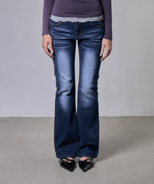 WASHED BOOTCUT PANTS (LIGHT BLUE) F26ZD473