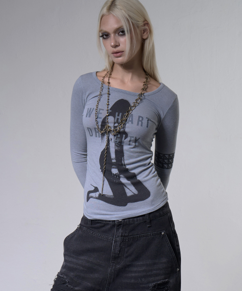 DRY CITY LONG SLEEVE (HEATHER BLUE) F26ZB529