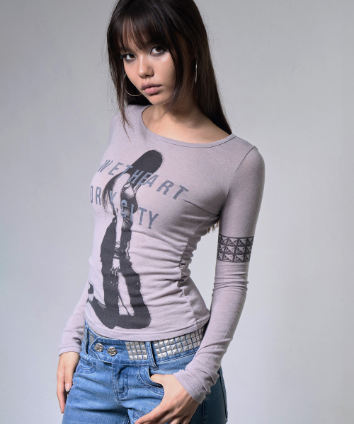 DRY CITY LONG SLEEVE (HEATHER GRAY) F26ZB529