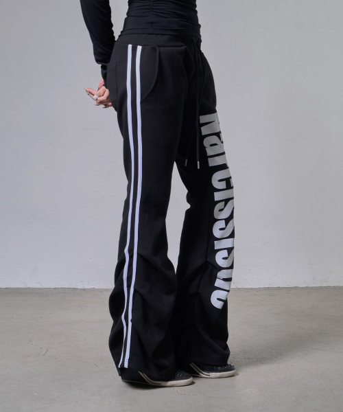 NARCISSISTIC PINTUCK SWEATPANTS (BLACK) F26ZD470