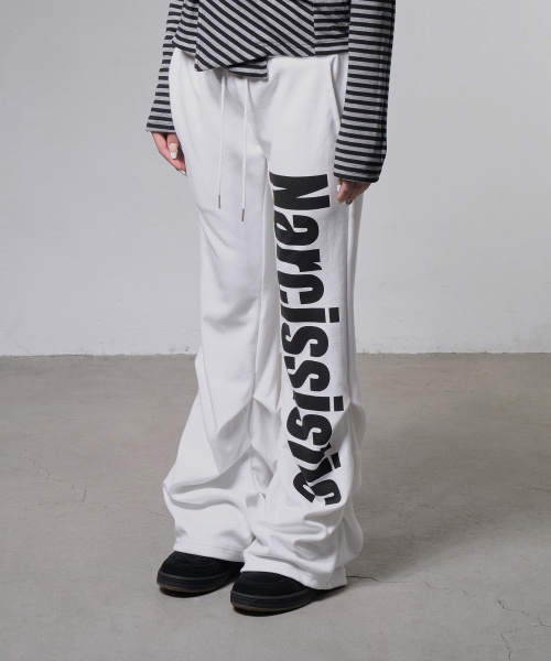 NARCISSISTIC PINTUCK SWEATPANTS (WHITE) F26ZD470