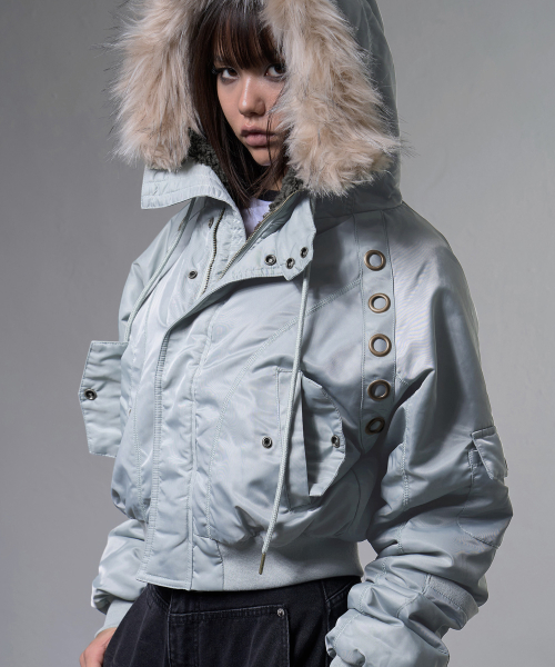 EYELET FUR MA-1 (SKY BLUE) F26ZA003