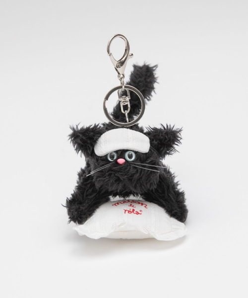 SLEEPY CAT KEYRING OFF WHITE