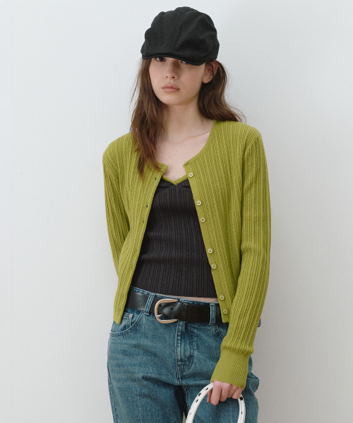 BUSTIER CARDIGAN SET OL+D/GY