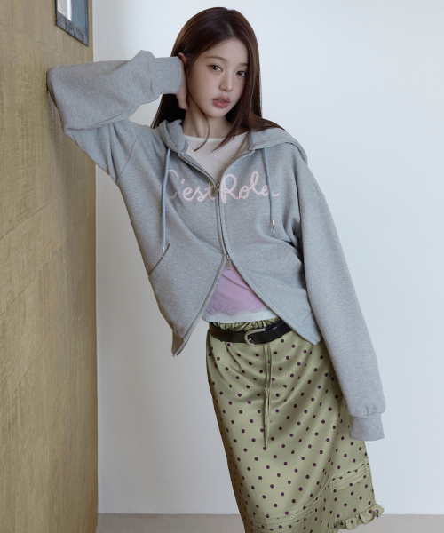 CEST ROLA HOOD ZIP UP M/GRAY