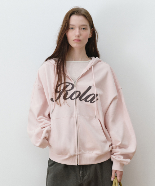 ROLA PATCH HOOD ZIP UP L/PINK