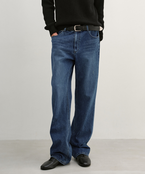 Semi Flare Jeans MID BLUE