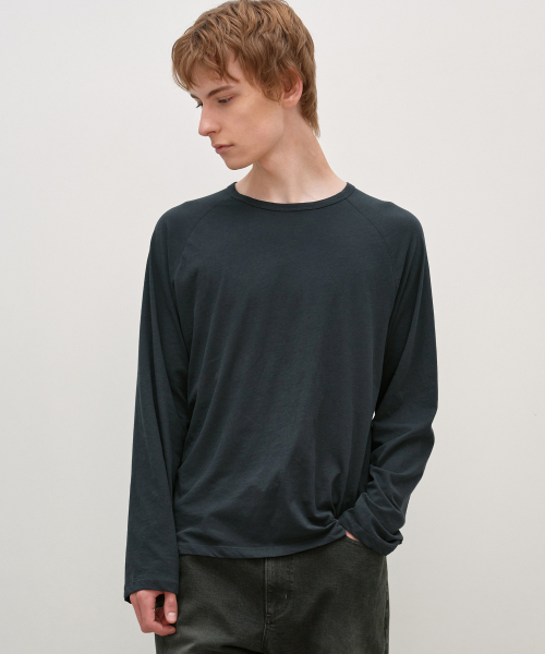 High Twist Cotton Long Sleeve CHARCOAL