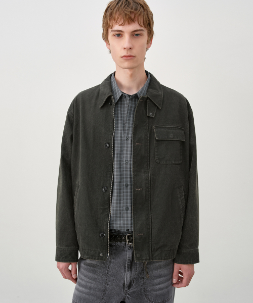 Vintage Washed Deck Jacket v2 KHAKI