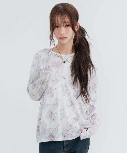 Flower Hood Long Sleeve_Mint