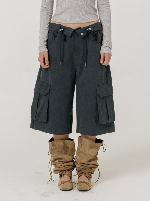 BERMUDA CARGO PANTS / NAVY