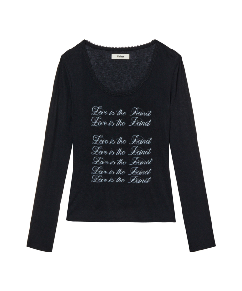 LOVE IS THE LACE LONG SLEEVE IN BLACK