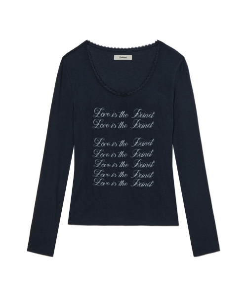 LOVE IS THE LACE LONG SLEEVE IN NAVY