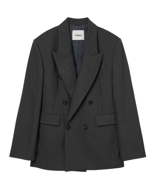 DOUBLE JACKET IN CHARCOAL