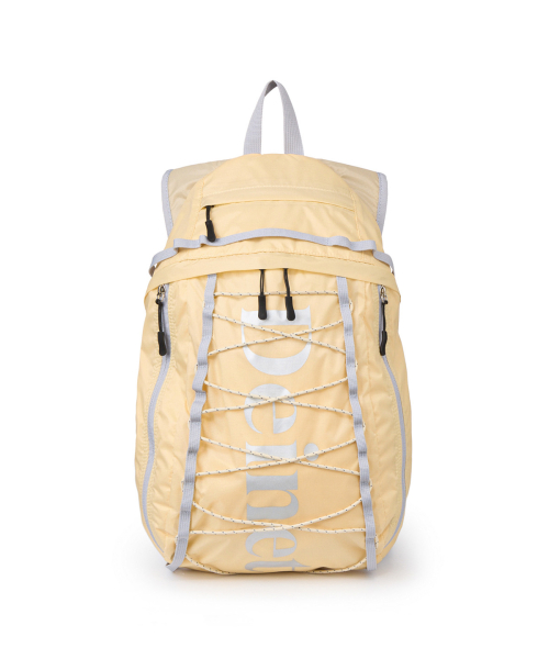 NYLON ESSENTIAL LOGO BACKPACK IN LIGHT YELLOW