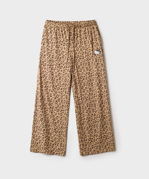 Hello Kitty Leopard Peach Stretch Pajama Bottom (Brown)_SPPPG49U10