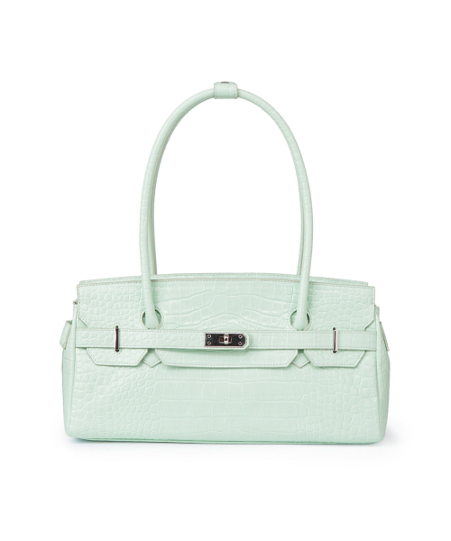 CROCODILE PATTERN TWO-WAY BAG IN MINT