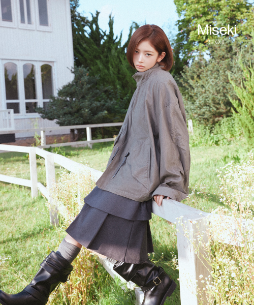 Double pocket short field jacket KHAKI