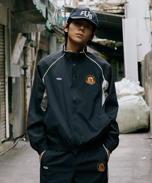 Berlin Track Top Windbreaker_Navy