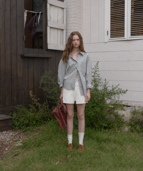 Elo wool knit shorts - Ivory