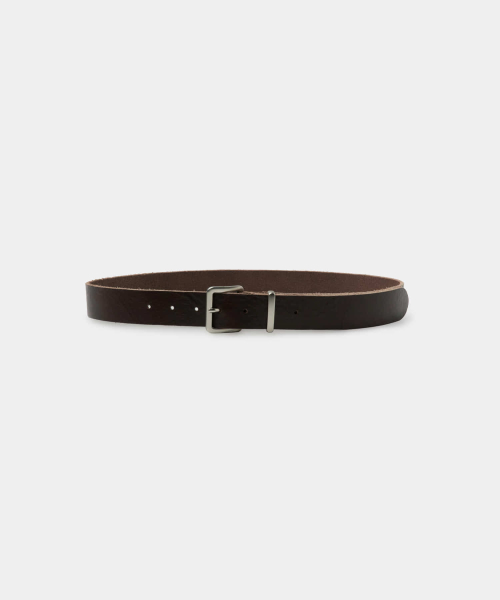 Vintage Finish Cow Leather Belt (Dark Brown)