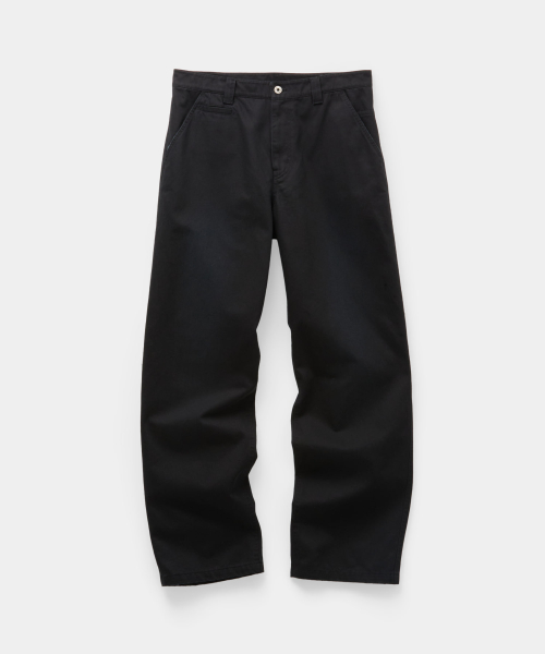 Distressed Brushed Chino Pants (Washed Black)