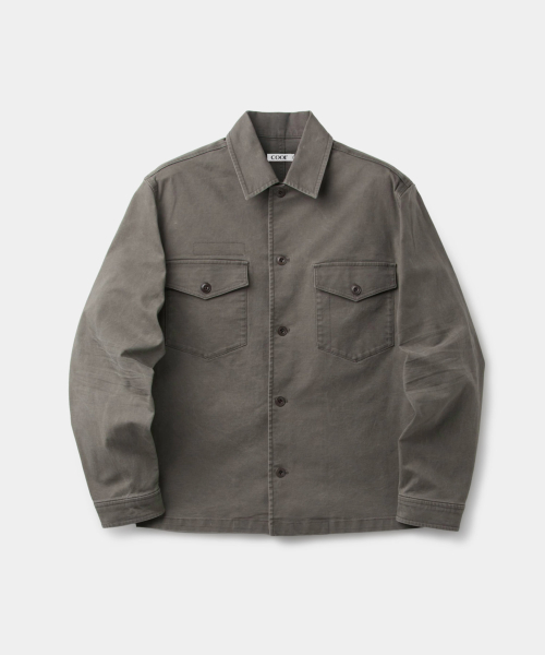 Garment Washed Fatigue Shirts (Washed Khaki)
