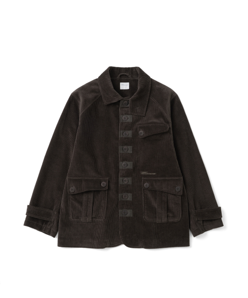 TCM corduroy button half coat (vintage brown)
