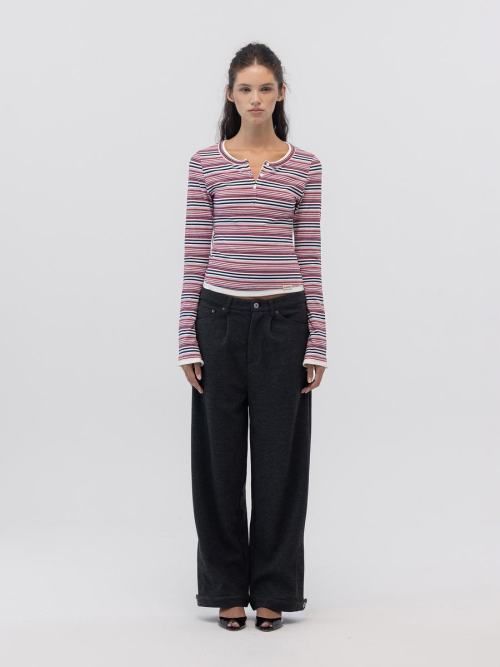 COMMA JERSEY PANTS (CHARCOAL)