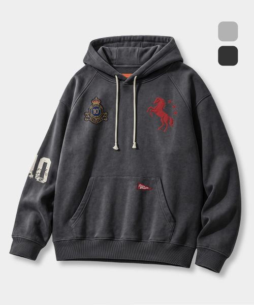VLAD PIGMENT MUSTANG HOODED T-SHIRT_2 COLOR