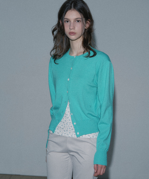 BASIC LOGO CARDIGAN (MINT)