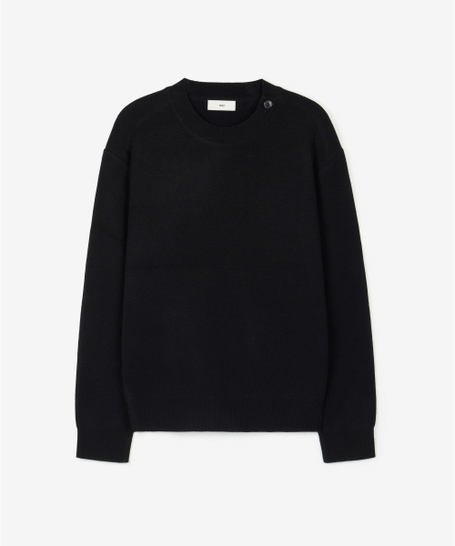 Button Detail Knit Top (Black) TNSW6F104BK