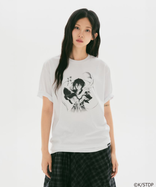 [BLEACH] Short Sleeve T Shirt (White)_SPRLG49U05