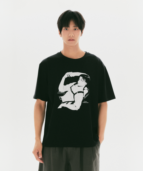 [진격의거인] 반팔 티셔츠(Black)_SPRLG49U02