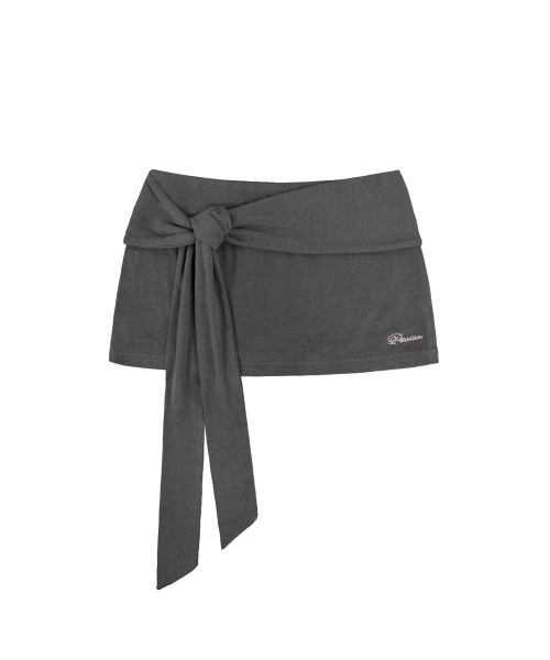 Colette Slim Glam Mini Skirt_Gray