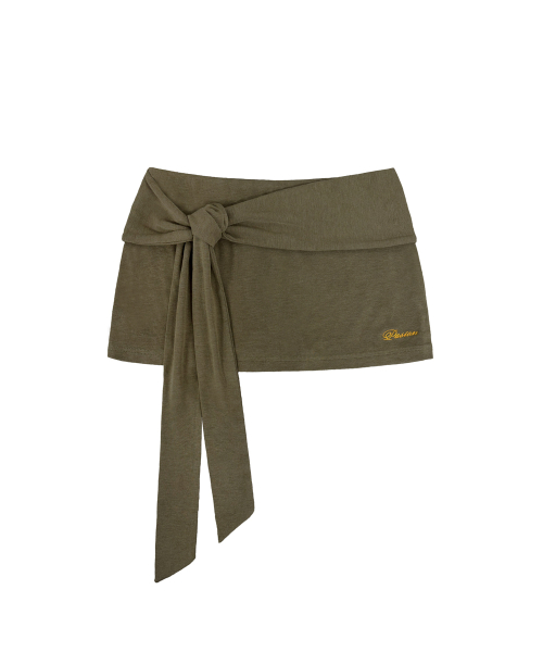Colette Slim Glam Mini Skirt_Khaki
