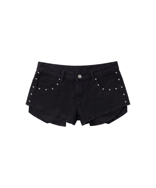 Romy Cutoff Micro Shorts_Black