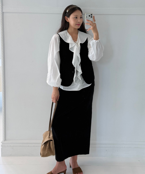 Moire Maxi Skirt_3colors