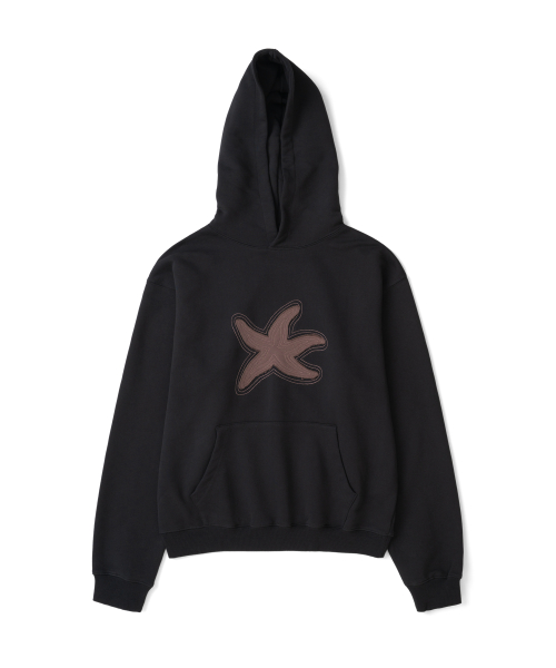 TCM starfish contour hoodie (black)
