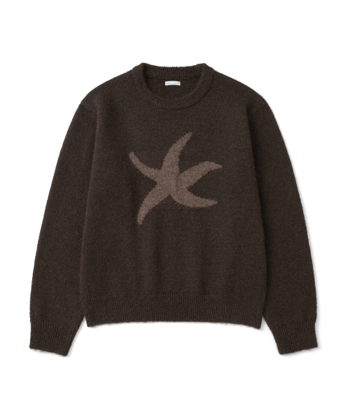 TCM starfish logo contrast knit (brown)